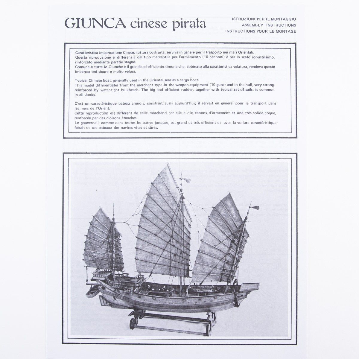 Plano Giunca pirata cinese 1:100