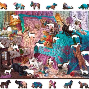 Puzle de 500 piezas: Cachorros traviesos