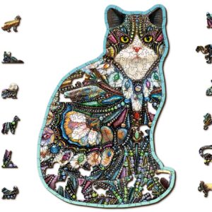 Puzle de 500 piezas: El gato joyado
