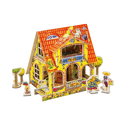 Kit de construcción de cartón Casa de muñecas infantil