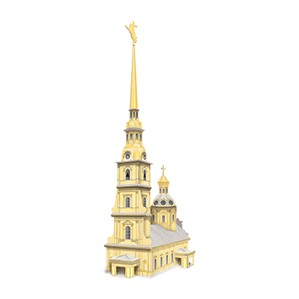 Kit de construcción de cartón Catedral de San Pedro y San Pablo (Rusia)