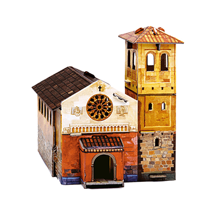 Kit de construcción de cartón Iglesia