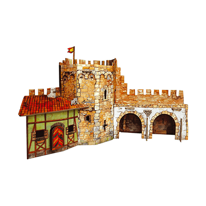 Kit de construcción de cartón Torre esquinada