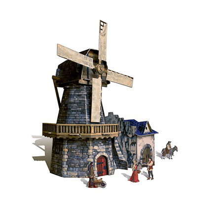 Kit de construcción de cartón Molino de viento