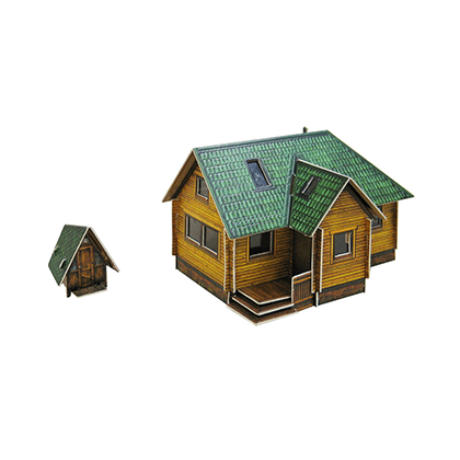 Kit de construcción de cartón Casa Jardín