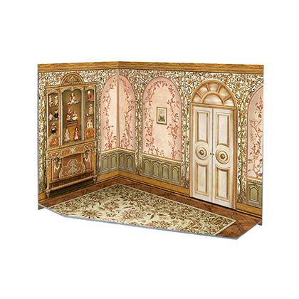 Kit de construcción de cartón M. de casa de muñecas. Serie Rumboksy. Sala juegos