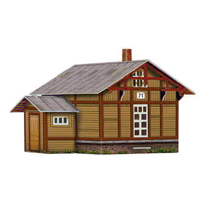 Kit de construcción de cartón Casa vigía de madera