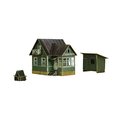 Kit de construcción de cartón Casa de campo