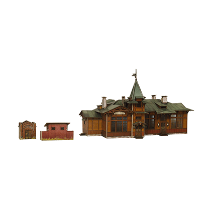 Kit de construcción de cartón Estación de Kuzhenkino (Rusia)