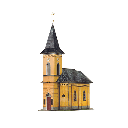 Kit de construcción de cartón Iglesia en Wallendorf