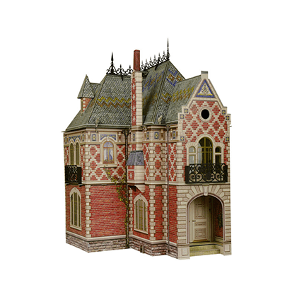 Kit de construcción de cartón Casa de muñecas Victoriana II