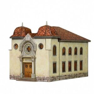Kit de construcción de cartón Sinagoga de Delemont (Isral)