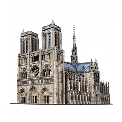 Kit de construcción de cartón Catedral Notre Dame
