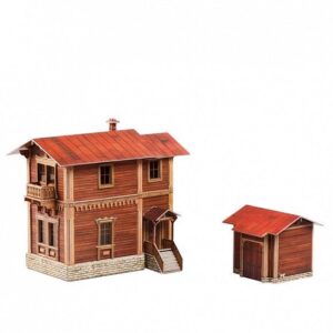 Kit de construcción de cartón Casa de guardavía