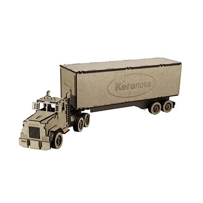 Kit de construcción de madera Camión tráiler