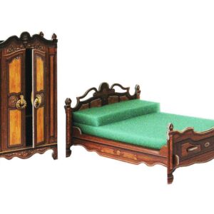 Kit de construcción de cartón Muebles de casa de muñecas. Dormitorio.