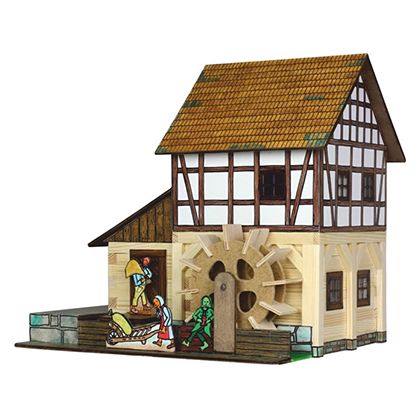 Kit de construcción de madera Casa con molino de agua