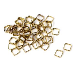 Anillos cuadrados de latón 4mm. Amati 4004/40 (50 unidades)