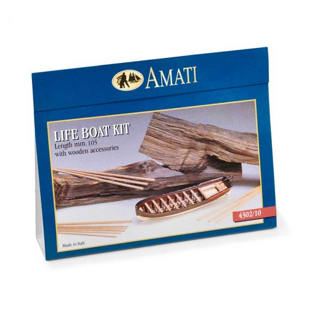 Bote Salvavidas Antiguo Metal y Madera 105mm Amati 430210